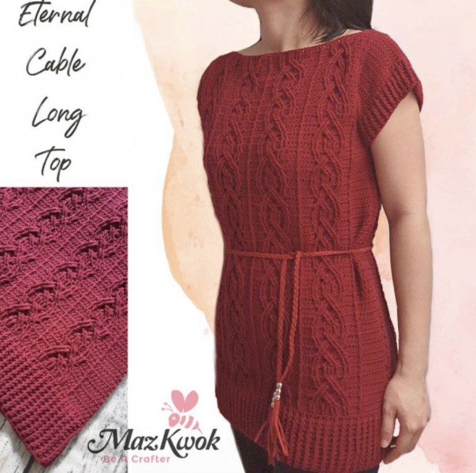 Crochet Eternal Cable Long Top