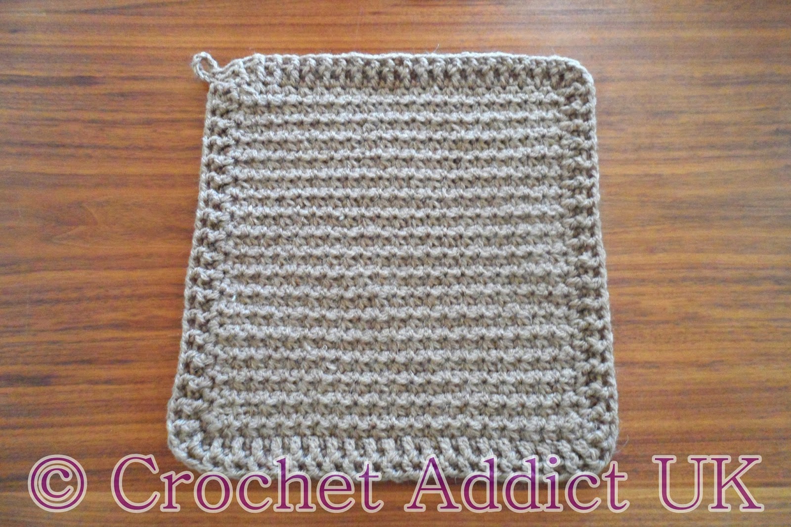 Crochet Waffle Washcloth