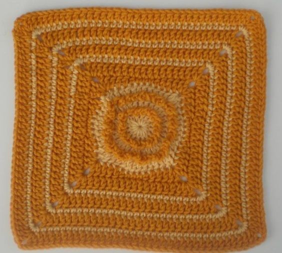 Crochet Corn Flower Square