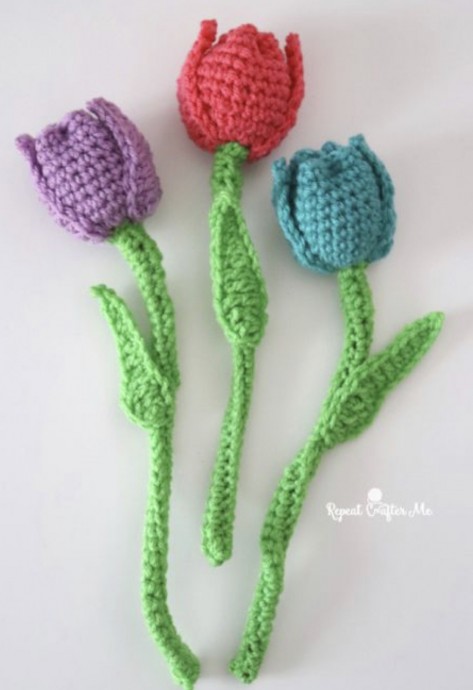 Free Crochet Tulip Flower Pattern