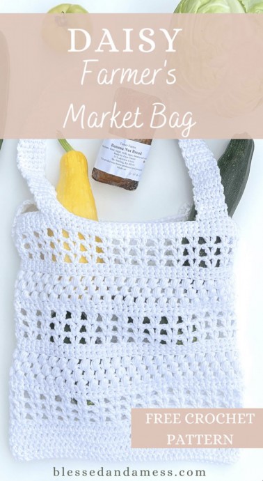 Free Crochet Pattern: Daisy Farmer’s Market Bag