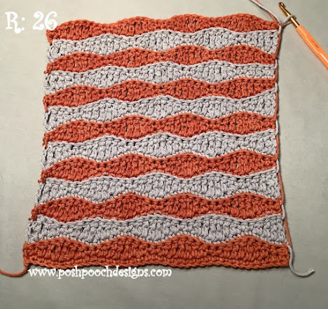 Crochet Waves Dish Towel With Topper