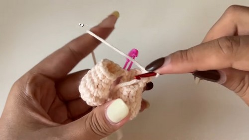 Crochet Bunny In Overalls And Headphones