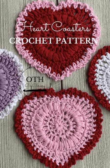 Heart Coasters Crochet Pattern