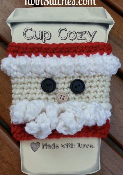 Crochet Santa Cup Cozy (Free Pattern)