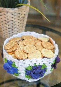 Create a Beautiful Crochet Blossom Adorned Cookie Bowl for a Whimsical Touch Create a Beautiful Crochet Blossom Adorned Cookie Bowl for a Whimsical Touch