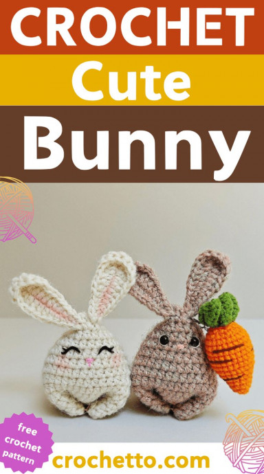 Crochet Bunny with a Small Carrot