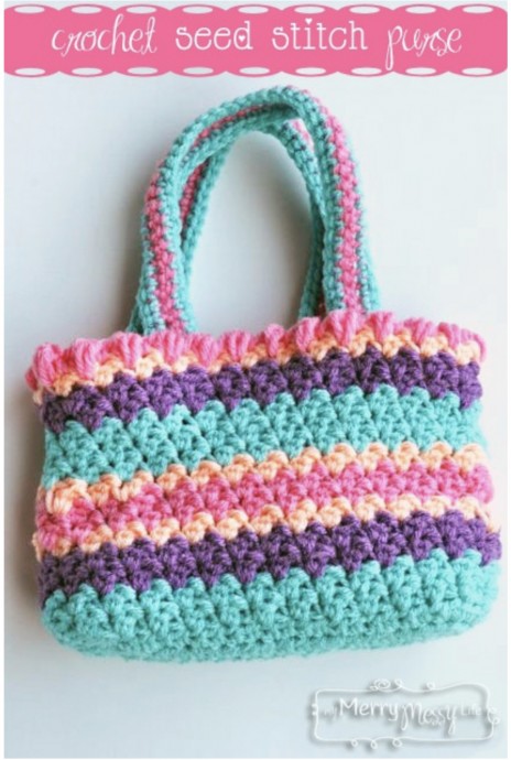 Crochet the Seed Stitch Purse