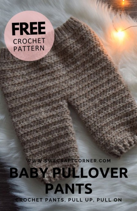 Crochet Baby Pullover Pants (Free Pattern)