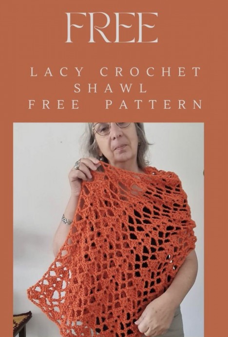 Lacy Crochet Shawl Pattern (FREE)