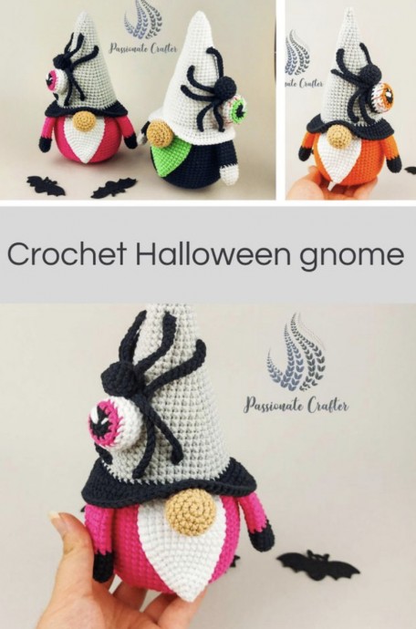 Crochet Spider Halloween Gnome (Free Pattern)