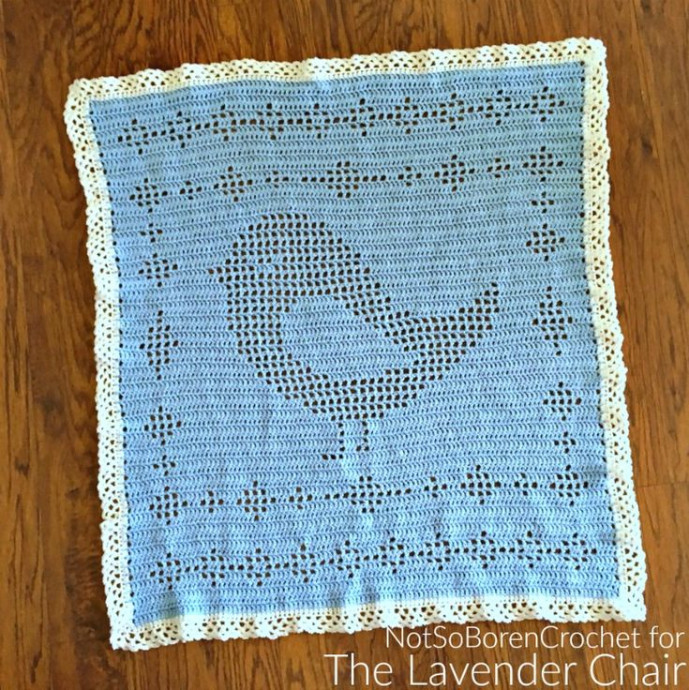 Crochet Filet Birdie Blanket
