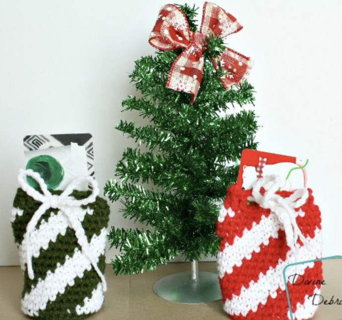 Crochet Gift Card Drawstring Bag