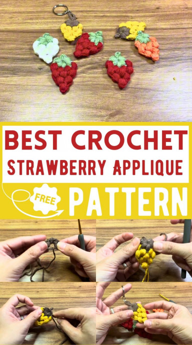 Create Adorable Crochet Strawberry Appliques: A Step-By-Step Guide Create Adorable Crochet Strawberry Appliques: A Step-By-Step Guide