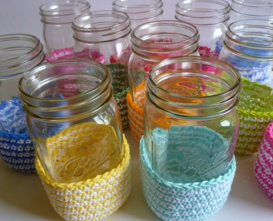Stylish and Functional Crochet Mason Jar Covers for Everyday Use Stylish and Functional Crochet Mason Jar Covers for Everyday Use