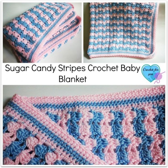 Striped Crochet Baby Blanket