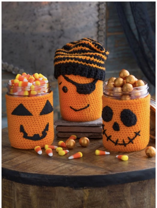 Enhance Your Halloween Decor with Charming Crochet Halloween Jar Cozies Enhance Your Halloween Decor with Charming Crochet Halloween Jar Cozies