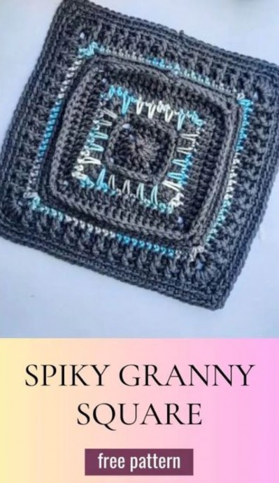 Crochet Spiky Granny Square (Free Pattern)
