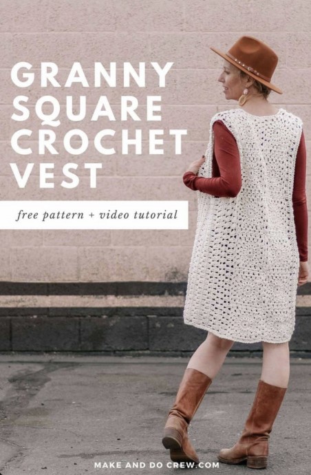 Bohemian Crochet Vest Free Pattern
