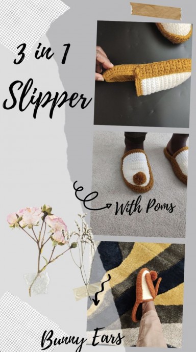Bunny Crochet Slippers