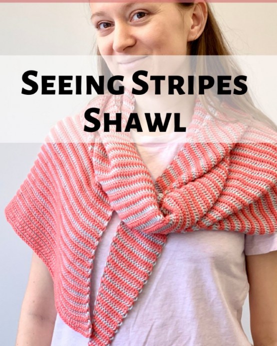 Crochet Stripes Shawl
