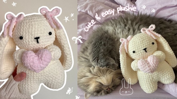 Create a Cuddly Crochet Amigurumi Bunny with a Heart - Step by Step Guide