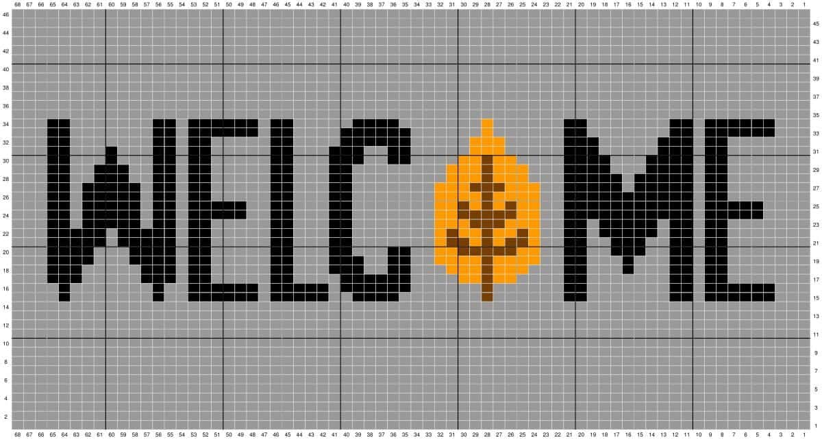 Crochet Leaf Welcome Pillow