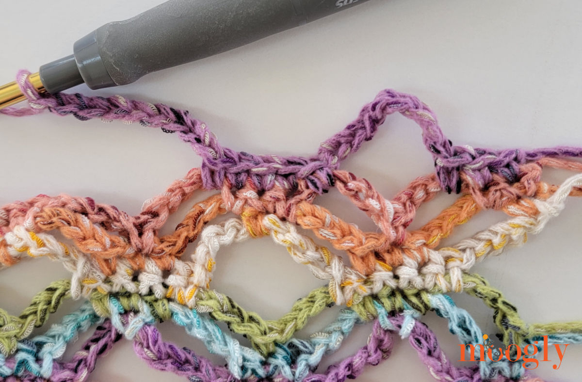 Crochet Rainbow Lattice Wrap - A Colorful and Versatile Fashion Accessory