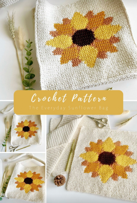 Everyday Sunflower Crotchet Bag