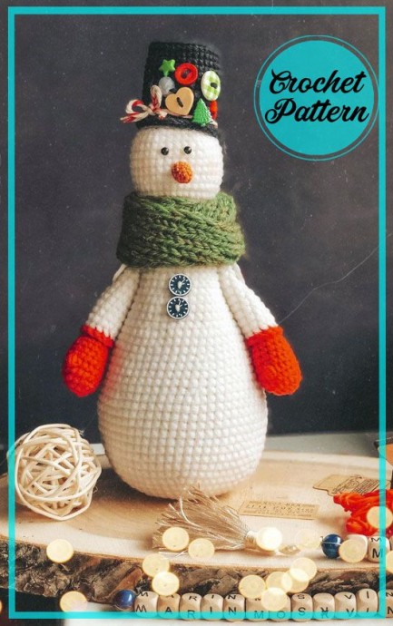 Crochet Tall Snowman Amigurumi