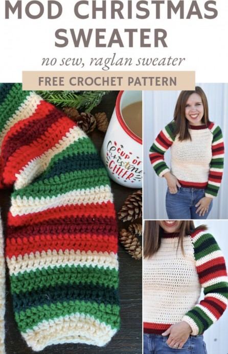 Crochet Mod Christmas Sweater
