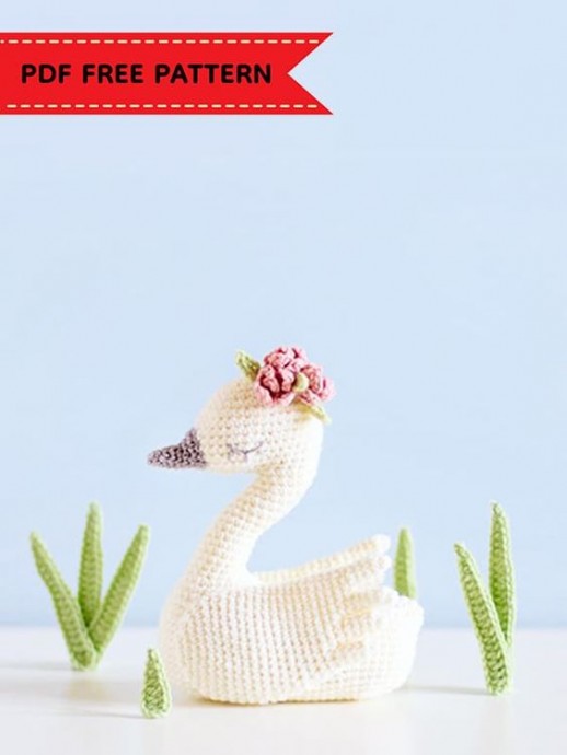 Crochet White Swan Amigurumi Free Pattern