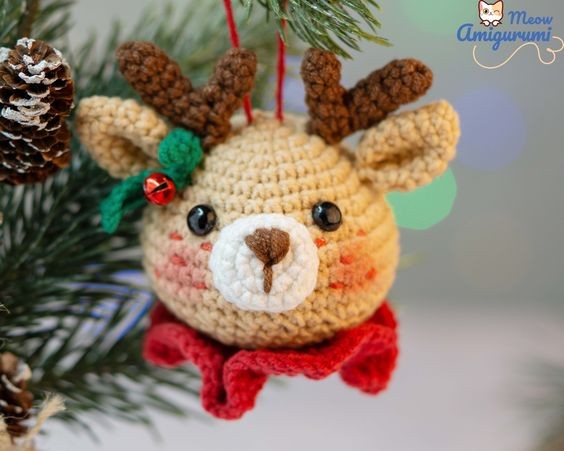 Crochet Little Deer Ornament Free Crochet Pattern