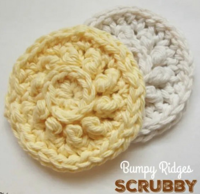 Crochet Bumpy Ridges Scrubbie