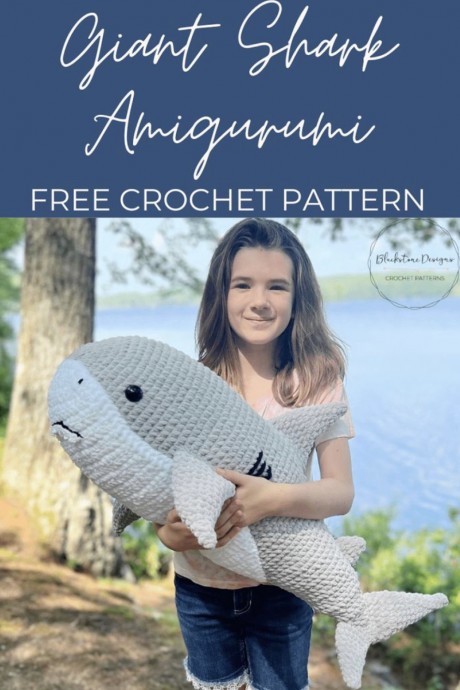 How to Crochet a Giant Shark Amigurumi – Free Pattern