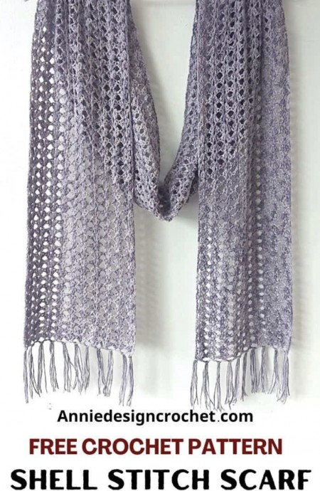 Shell Stitch Crochet Scarf