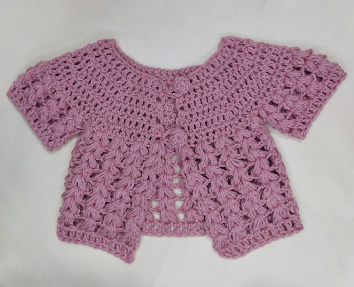 Crochet Puff Stitch Sweater For Babies Crochet Puff Stitch Sweater For Babies