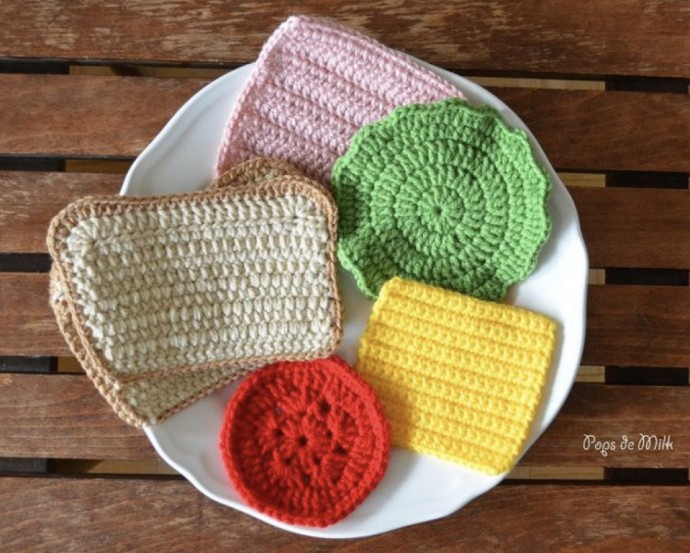 Create Whimsical Sandwich-Inspired Crochet Coasters for Your Home Decor Create Whimsical Sandwich-Inspired Crochet Coasters for Your Home Decor