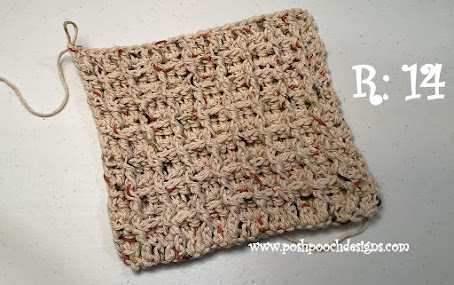 Crochet Waffle Stitch Pot Holder