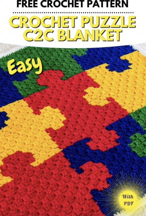 Create Your Own Puzzle C2C Blanket Using the C2C Crochet Stitch - A Fun and Quick Project! Create Your Own Puzzle C2C Blanket Using the C2C Crochet Stitch - A Fun and Quick Project!