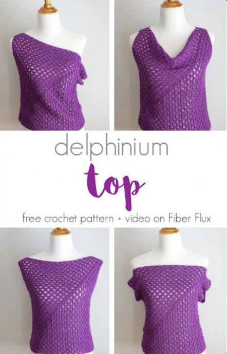 Delphinium Top Crochet Pattern