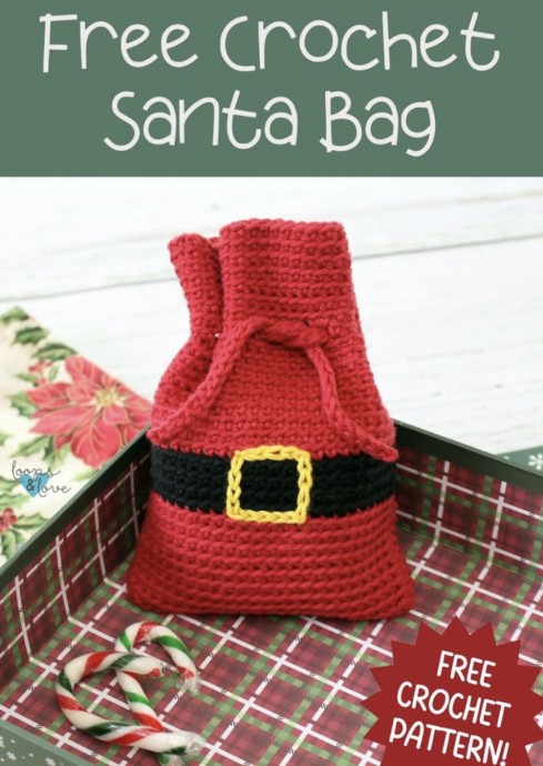 Crochet Santa Bag (Free Pattern)