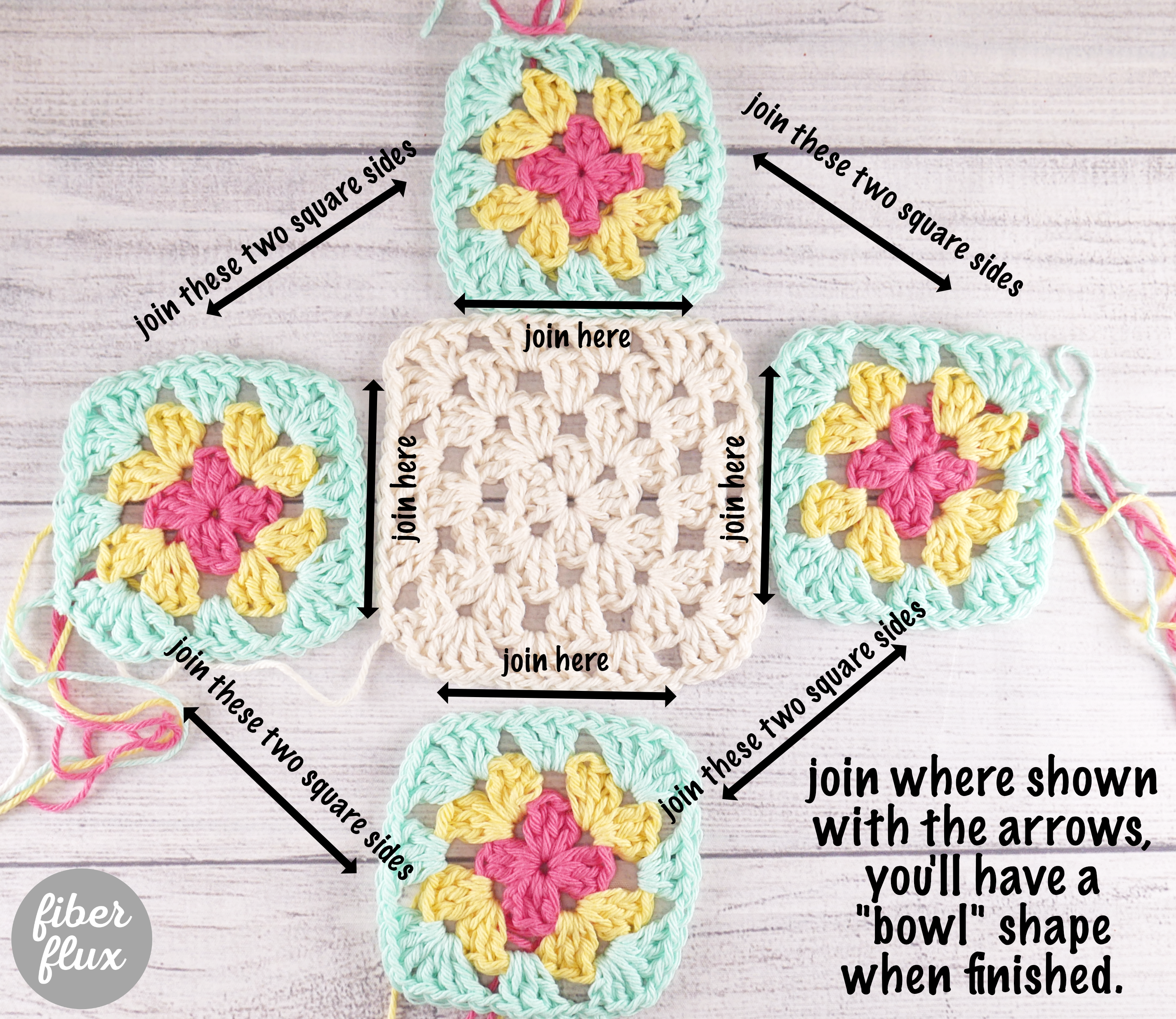 Crochet Granny Square Bucket Hat