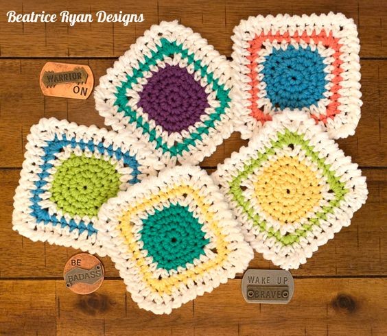 Crochet Brighten My Day Coaster