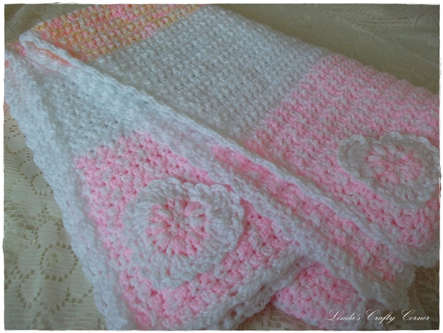 Crochet Sweet Lacy Hearts Blanket