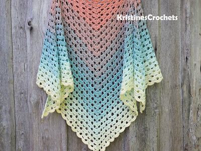 Crochet Simple & Elegant Triangle Shawl