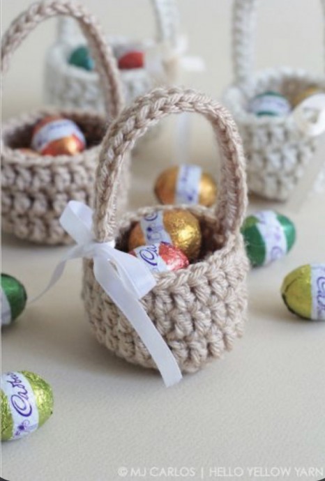 Create a Cute and Festive Mini Crochet Easter Eggs Basket for Your Decor Create a Cute and Festive Mini Crochet Easter Eggs Basket for Your Decor
