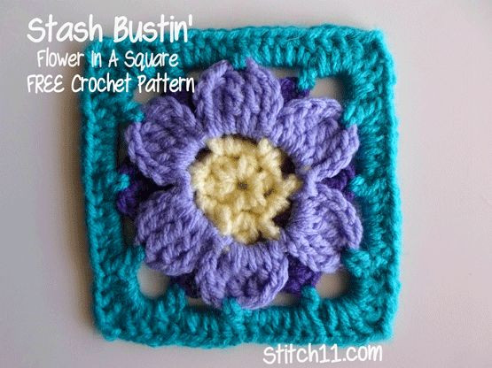 Create a Beautiful Crochet Flower in a Square: A Step-by-Step Guide