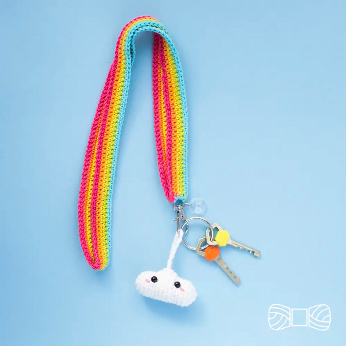 Create Your Own Colorful Crochet Rainbow Lanyard and Cloud - A Fun DIY Project Create Your Own Colorful Crochet Rainbow Lanyard and Cloud - A Fun DIY Project
