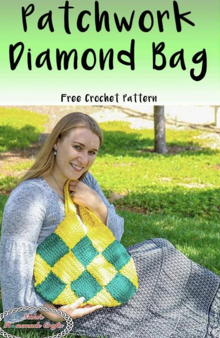 Patchwork Diamond Bag - Free Crochet Pattern